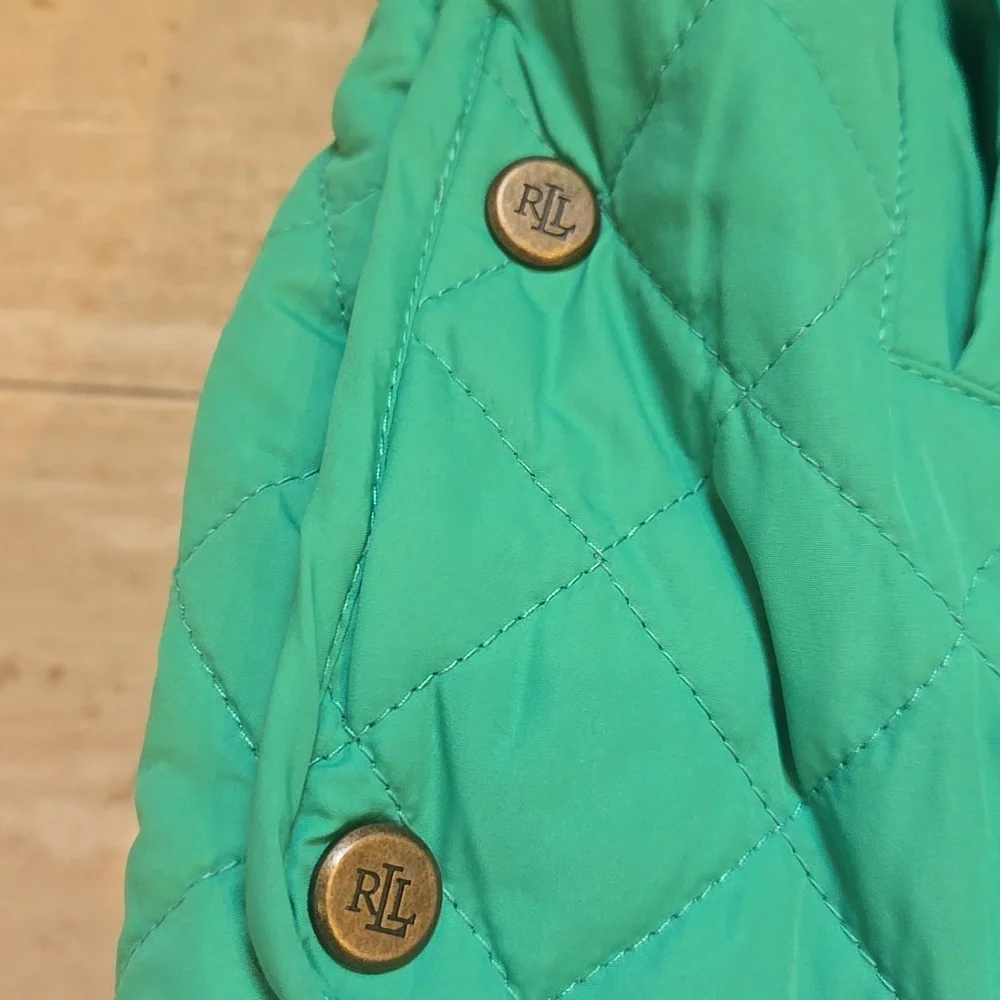 New Lauren Ralph Lauren Sunset Green Quilted Jacket - Picture 6 of 15